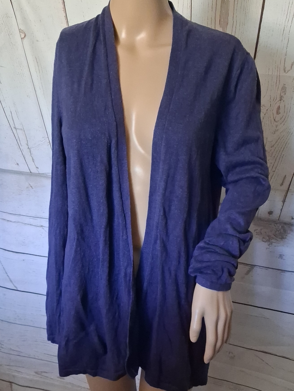 J. Jill Women’s Open-Front Lightweight Cardigan Sweater - Deep Indigo Small